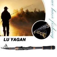1.8m/2.1m Telescopic Sea Fishing Rod Lightweight Surf Spinning Rod Carbon Fiber Foldable Fishing Tackle Pesca Accessories