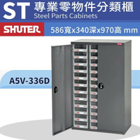 樹德專業經銷 A5V-336D【36格】加門型零件櫃 物料櫃 整理盒 分類抽屜 高荷重 置物櫃
