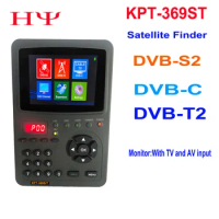 KPT-369ST DVB-S2 DVB-T2 DVB-C satellite Finder meter Set top box signal finder DVB-S2+T2+C Combo Receive