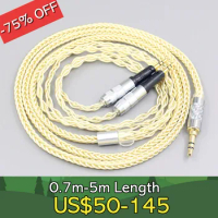 8 Core Gold Plated + Palladium Silver OCC Cable For Audio-Technica ATH-R70X headphone Earphone LN007636