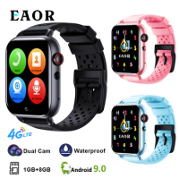 EAOR Dual Camera T3 Kids Smart Watch 4G LTE IPX7 Waterproof Smartwatch Android 9.0 1+8GB GPS Child Phone Watch WiFi Video Call