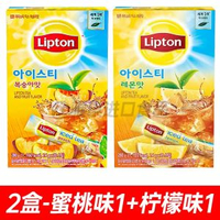 其他品牌 - 韓國進口Lipton立頓水蜜桃冰紅茶粉檸檬味冰茶粉速溶固體飲料飲品
