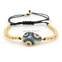 26*20*2mm Micro Pave CZ Of Mixing Colors Drop Connector Bracelet Braided Centipede Knot