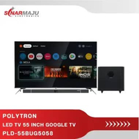 POLYTRON LED TV 55 Inch 4K UHD Google TV Soundbar PLD-55BUG5058