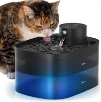 Battery Operated Cat Water Fountain 84OZ/2.5L WirelessWater Fountain for Cats Indoor Cat Fountain wi