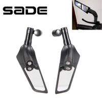 2pcs Universal Motorcycle Rearview Mirrors Wind Wing Adjustable Rotating Side Mirrors For BMW G310GS S1000R F900XR For Yamaha