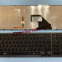 For Original Sony VPC-F11 F12 F13 F117 F119 9Z.N3S82.201 148781111 Keyboard US With Frame With Backlit Laptop Keyboard