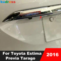 Rear Trunk Lid Cover Trim For Toyota Estima Previa Tarago 2016 ABS Chrome Tailgate Molding Garnish Strip Sticker Car Accessories