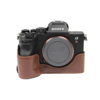 PU Leather Camera case For Sony A7R4 A7R IV A7R Mark IV Half Body Protective Body Cover Case Skin Camera Bag