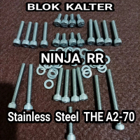 baut blok ninja 150 rr old set L stainless