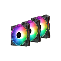 DeepCool CF120 Plus RGB Fan Super Sound-off CPU Cooling Fan 3PCS A-RGB LED Case Fan for Computer CPU