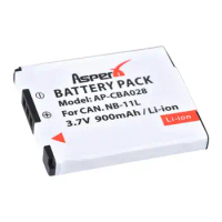 1Pc 3.7V 900mAh NB 11L NB-11L NB11LH Li-ion Bateria Camera Battery for Canon PowerShot A2400 A2500 A2600 A3400 A3500 A4000 IS