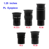 1.25 Inches PLOSSL (PL) Telescope Eyepiece Focal Length 6mm /10mm /12.5mm /25mm /30mm Optical Glass