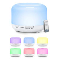 500ML Aromatherapy Oil Diffuser, Auto Shut Off (When Water Run Out) Essential Oil Aroma Diffuser Remote Control for Home Office
