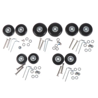 Luggage Wheel Suitcase Replacement Wheels Axles Repair Rubber Travel Luggage Wheel Black With Screw 5 Sizes 1 Set