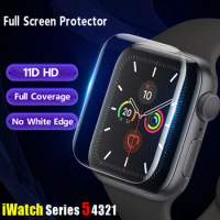 Screen Protector For Apple Watch 5 4 44mm 40mm 11D Full Coverage Clear Film Apple watch series 3 2 iWatch 38mm 42mm (Not Glass)