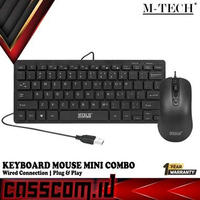 MTECH Keyboard Mouse Mini Combo STK 10 - M-Tech STK-10 Bisa Untuk Laptop PC Komputer HP