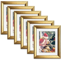 Photo Frames for Wall Gold Frames Display Pictures 8x10 With Mat or 11x14 Without Mat Wall Decoration Frame Photos Picture Home