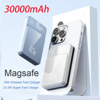 Protable Power Bank 30000mAh Wireless Powerbank Super Fast Charging For iPhone 15 14 Xiaomi 14 Samsung Huawei magsafe power bank