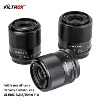 VILTROX 24mm 35mm 50mm Lens F1.8 E Auto Focus Full Frame AF Lens for Sony E Mount Sony Lens A6000 A6400 A7III Camera Lenses