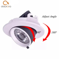1pcs Dimmable LED Trunk Downlight COB Ceiling 5W 7W 9W 10W Adjustable recessed Super Bright Indoor Light cob led downlight