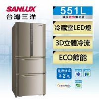 SANLUX台灣三洋 551L 2級變頻4門電冰箱SR-C551DVF