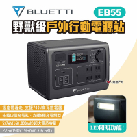 BLUETTI EB55 野獸級戶外行動電源站 通過BSMI 大容量 照明 行充 露營 悠遊戶外