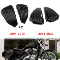 Motorcycle Black Left Right Fairing Battery Cover Guard For Harley Sportster XL1200 XL883 Forty Eight 2004-2022 Moto Accessories
