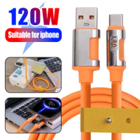 120W Super Fast Charging USB Type C Data Wire Charger Cord for Huawei P30 Xiaomi Realme Samsung Mobile Phone USB C Cables