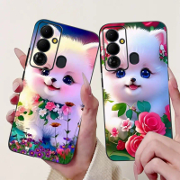 Sarung telefon lembut TPU dengan corak kucing dan anjing yang comel untuk Tecno POP 6/GO (POP6 GO BE
