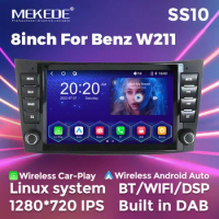 MEKEDE Linux System for Mercedes Benz E-Class W211 W219 E200 E220 E300 Car Multimedia Autoradio Wireless CarPlay Android Auto