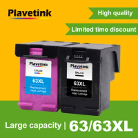 Plavetink Remanufactured Ink Cartridges Repalcement for HP 63 63XL Deskjet 1110 1112 2130 2131 2132 2133 2134 3630 Printer Ink