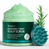 Scalp Scrub Rosemary Scalp Exfoliator Scrub Shampoo 2-in-1 Scalp Treatment with Mint Oil Hair Treatm