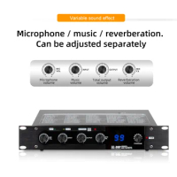Professional Karaoke Mixer 99DSP Digital Audio Effector Stereoscopic Sound Effect KTV Stage Microphone BT Reverberation Effector