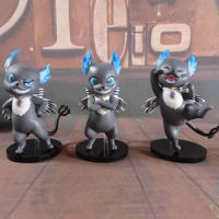 Disney Game Twisted-Wonderland Kawaii Cat Grim Action Figure Dolls Toy 11cm Collection Grim Cat Figure Dolls Gifts for Kids
