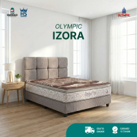 Olympic Izora Springbed Set Lengkap – Divan & Sandaran Menyatu, Pillow Top, Comfort Medium