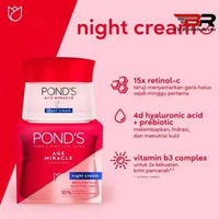 Ponds Age Miracle 9gr Night Cream Youthful Glow Moisturizer - Krim Malam Agemiracel Age Miracle