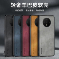 Oneplus 7T HD1901 HD1903 Case Shockproof PU Leather Skin Hard Back Cover Matte Case Silicone Bumper for Oneplus 7T HD1900 HD1907