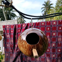 Glodok Burung Batok Kelapa Vernis dengan Desain Natural