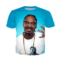 3D พิมพ์ผู้ชายผู้หญิง streetwear hip hop แขนสั้น Snoop dogg เสื้อยืด Casual Harajuku pullover ตลก rapper Tees Tops