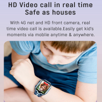 K15 Kids Smartwatch 4G HD Video Call SOS GPS Touch Screen Fitness celet IP67 Waterproof Smart Phone Watch for Boys Girls