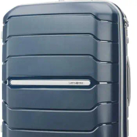Samsonite Freeform Hardside Expandable with Double Spinner Wheels, Checked-Medium 24-Inch, Navy