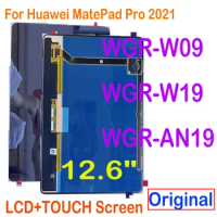 Original 12.6" LCD For Huawei MatePad Pro 12.6 2021 WGR-W09 WGR-W19 WGR-AN19 LCD Display Touch Screen Digitizer Assembly Replace