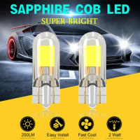 2Pcs Newest T10 LED BULB W5W Sapphire COB Drive-Free led wedge bulb Dome Reading Lamp Bulb Super Bright 12V Car Bulb 6000K