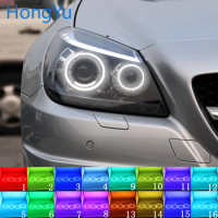 Multi-color RGB LED Angel Eyes Halo Ring Eye DRL RF Remote Control for Mercedes Benz SLK55 SLK250 SLK350 2012 - 2015 Accessories