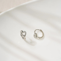 Ar-Kang Collection AKE2428/AKE2429/AKE2432/AKE2433 ต่างหูห่วงเงินแท้ ลายหัวใจ