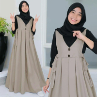 Avela busana anak muslim perempuan  usia 9-18 tahun. Setelan Muda Katun Dress,Muslim Remaja Tanggung