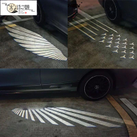 【台灣公司現貨】免運/熱銷 開發票 寶馬 奔馳 汽車配件 適用奔馳新C E GLC CLS S級大天使之翼后視鏡迎賓燈 地毯燈光毯燈