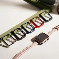 【ALL TIME 完全計時】Apple Watch S6/SE/5/4 44mm 鍅瑯風鋼化膜 一體錶殼
