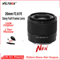 VILTROX 20mm F2.8 Sony E Camera Lens Full Frame Ultra Wide Angle Auto Focus VLOG Lens For Sony ZV-E1 A7RV ZV-E10 A7C FX30